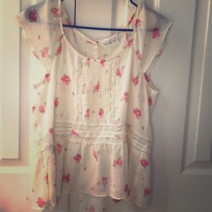 Abercrombie floral lacy blouse